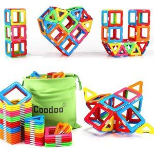 Upgraded Magnetic Blocks Tough Tiles STEM Toys for 3+ Year Old Boys and Girls